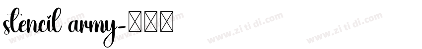 stencil army字体转换